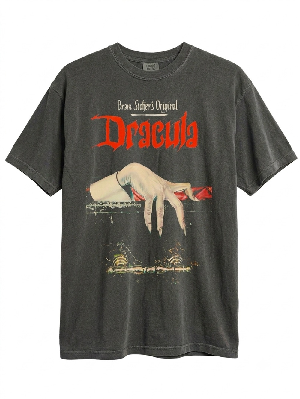 Bram Stokers Dracula Coffin Hand Pepper Comfort Colors Tee